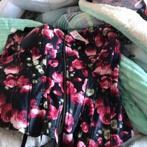 Floral pleather Torrid Corset